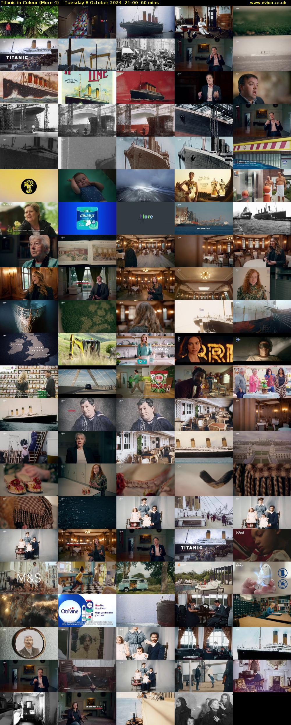 Titanic in Colour (More 4) Tuesday 8 October 2024 21:00 - 22:00