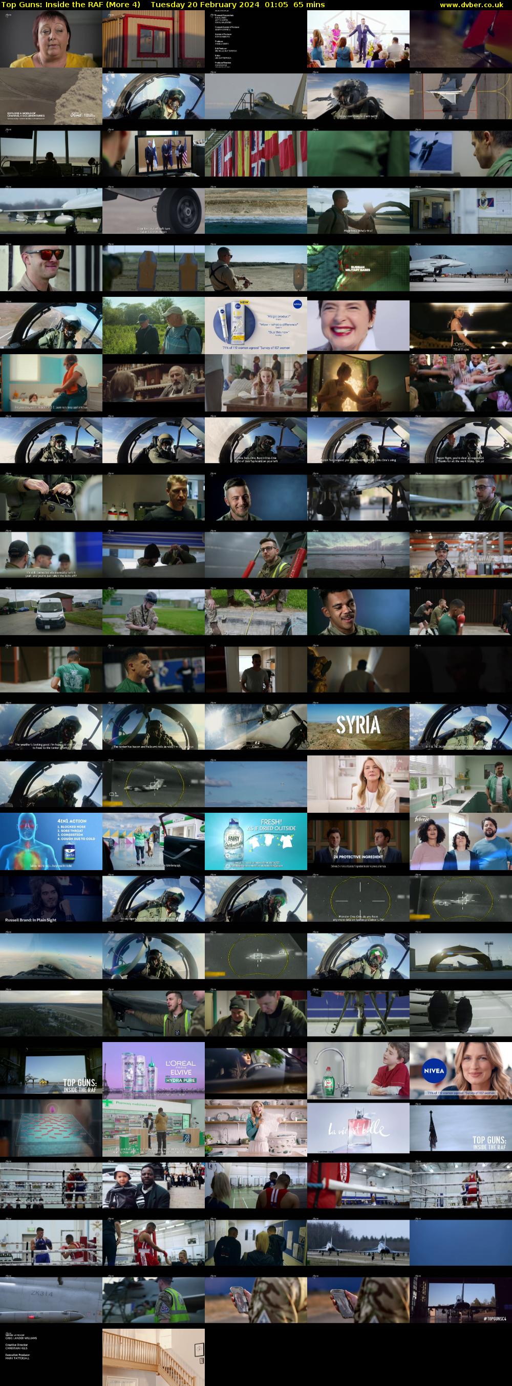 Top Guns: Inside the RAF (More 4) Tuesday 20 February 2024 01:05 - 02:10
