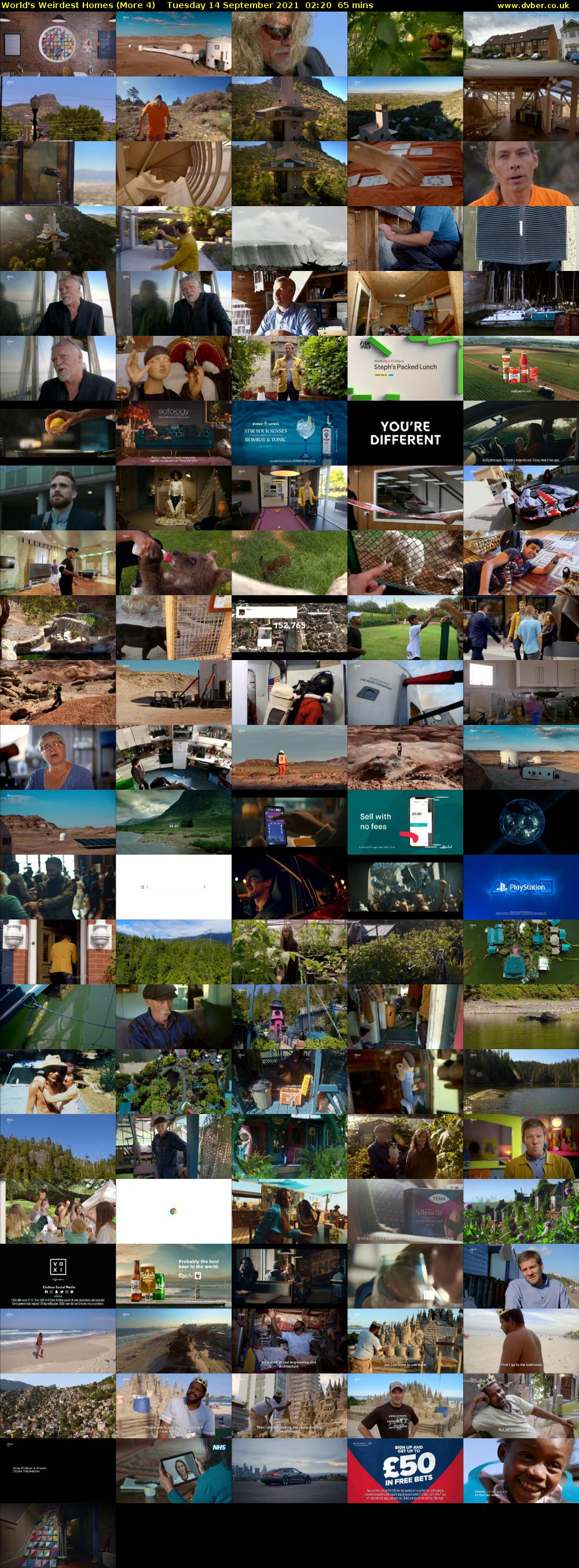 World's Weirdest Homes (More 4) Tuesday 14 September 2021 02:20 - 03:25