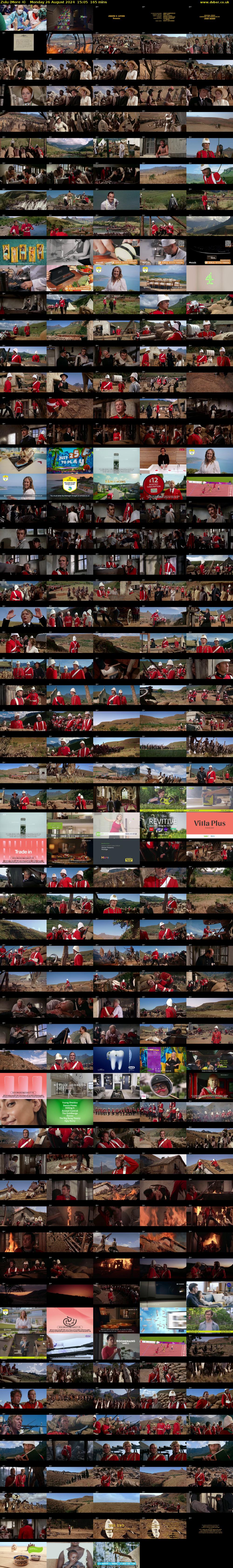 Zulu (More 4) Monday 26 August 2024 15:05 - 17:50
