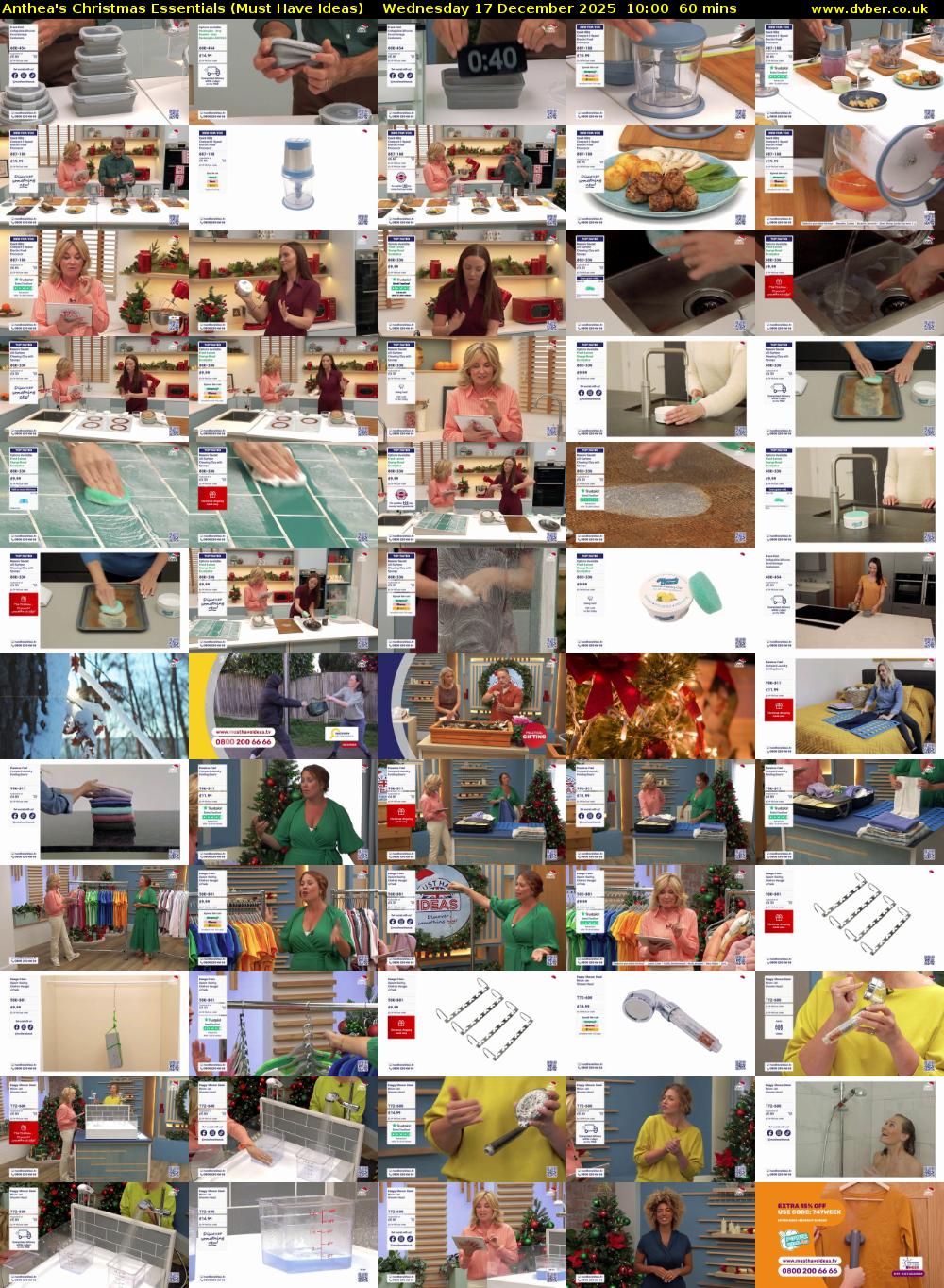 Anthea's Christmas Essentials (Must Have Ideas) Wednesday 17 December 2025 10:00 - 11:00