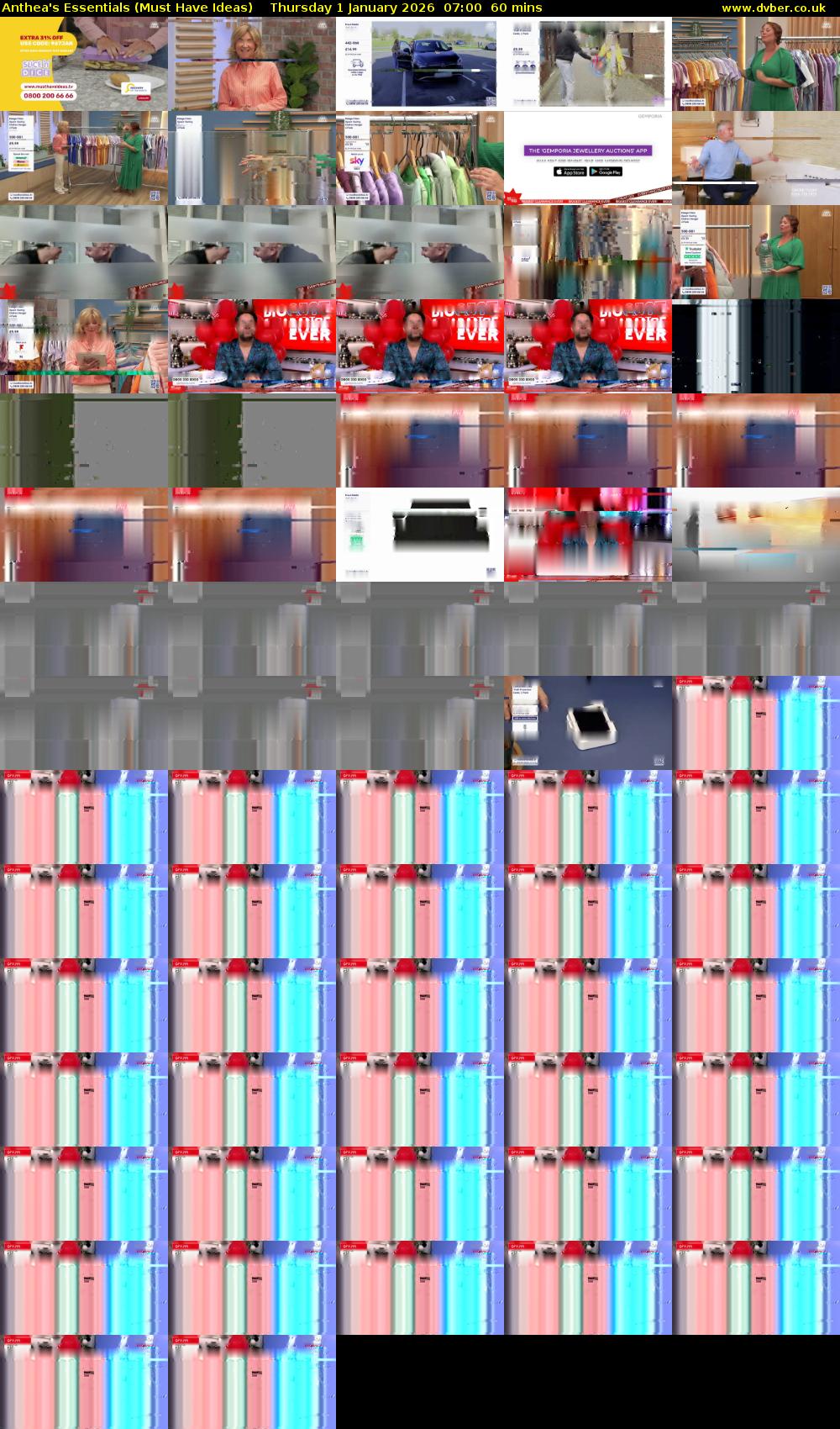 Anthea's Essentials (Must Have Ideas) Thursday 1 January 2026 07:00 - 08:00