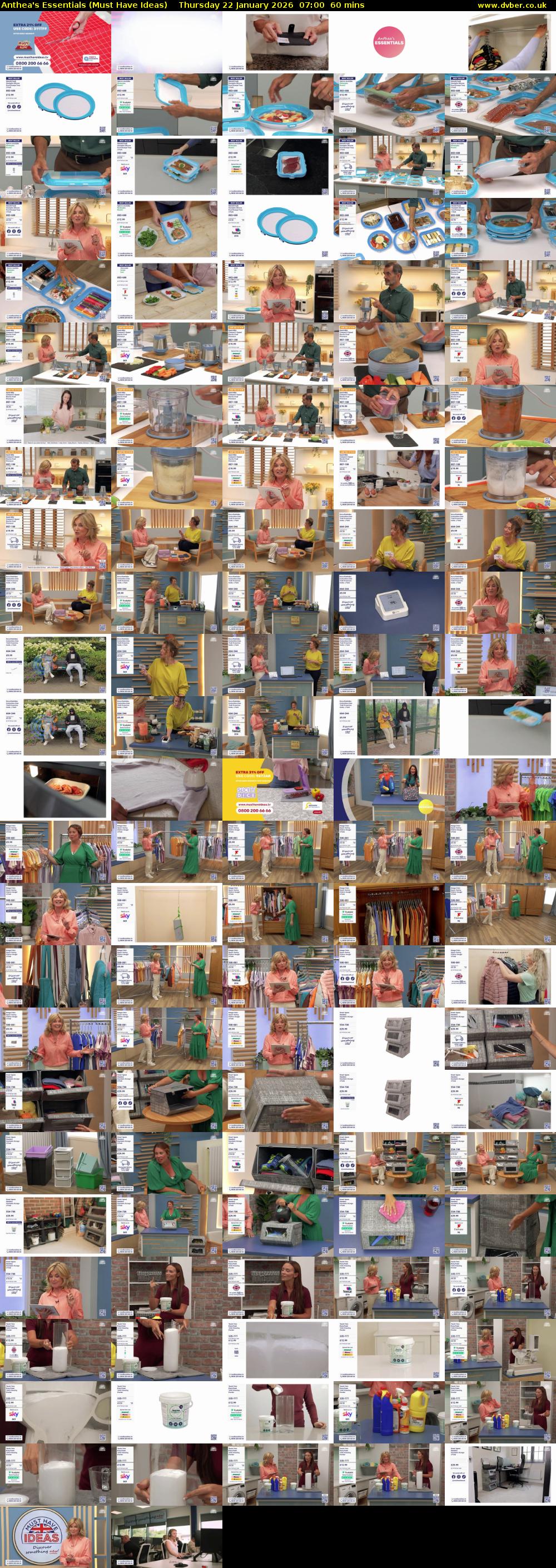 Anthea's Essentials (Must Have Ideas) Thursday 22 January 2026 07:00 - 08:00