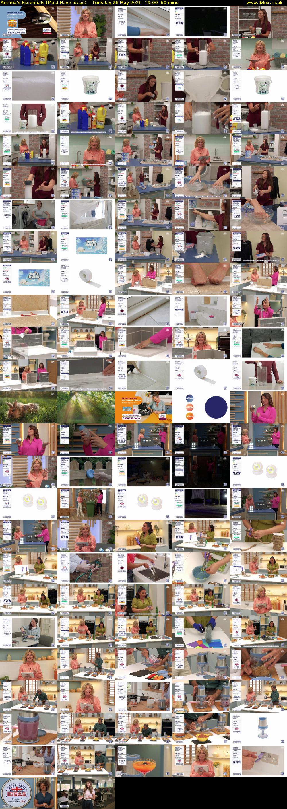 Anthea's Essentials (Must Have Ideas) Tuesday 26 May 2026 19:00 - 20:00