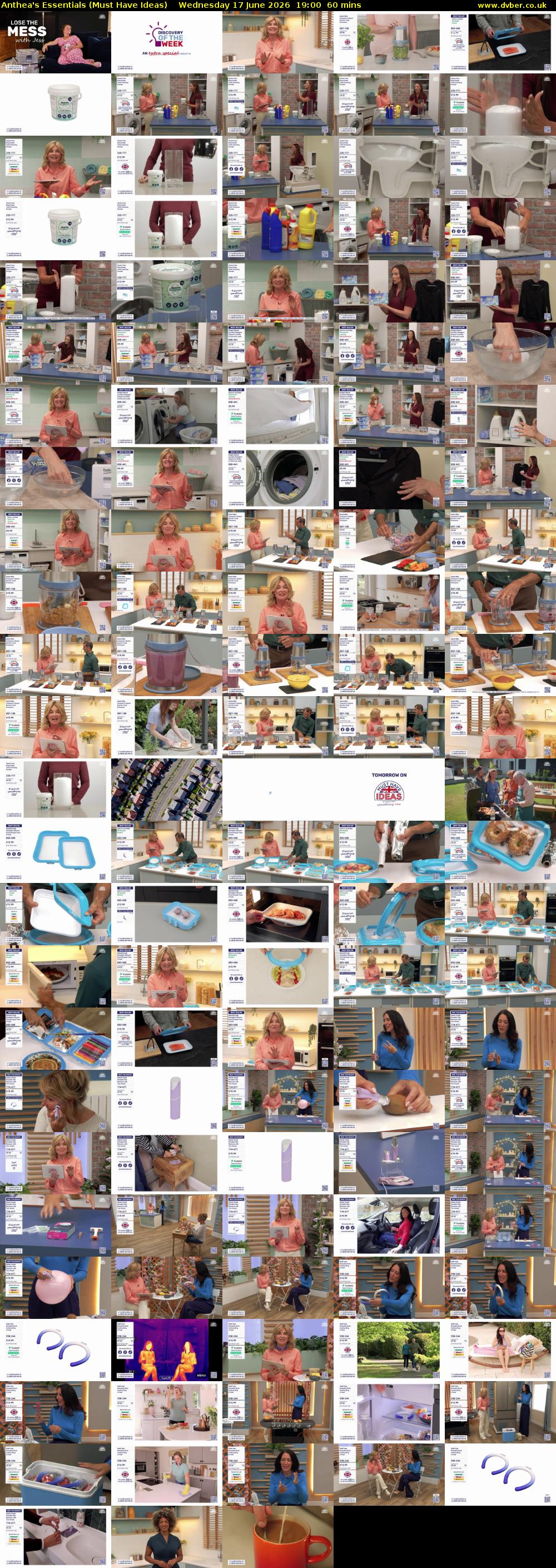 Anthea's Essentials (Must Have Ideas) Wednesday 17 June 2026 19:00 - 20:00