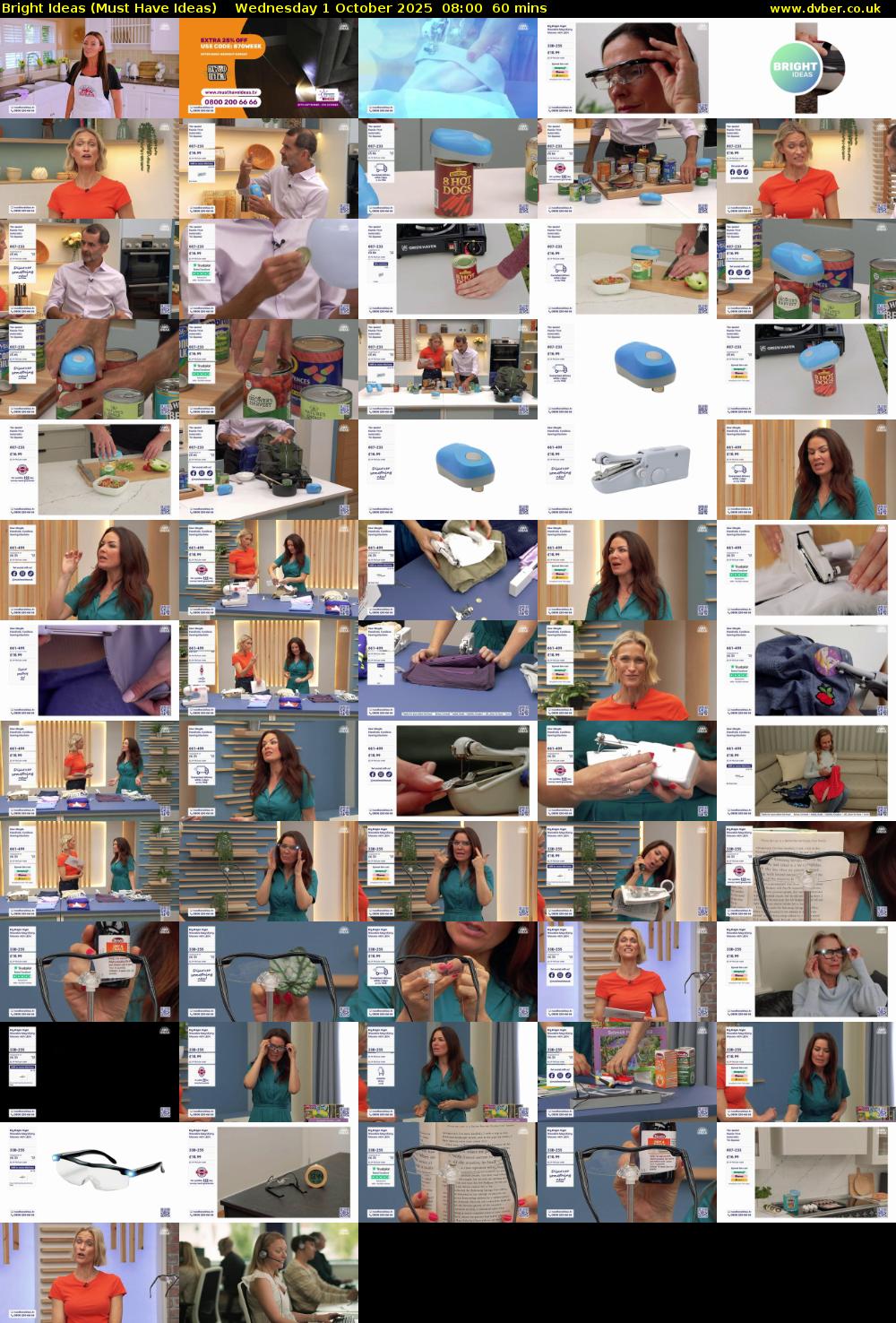 Bright Ideas (Must Have Ideas) Wednesday 1 October 2025 08:00 - 09:00