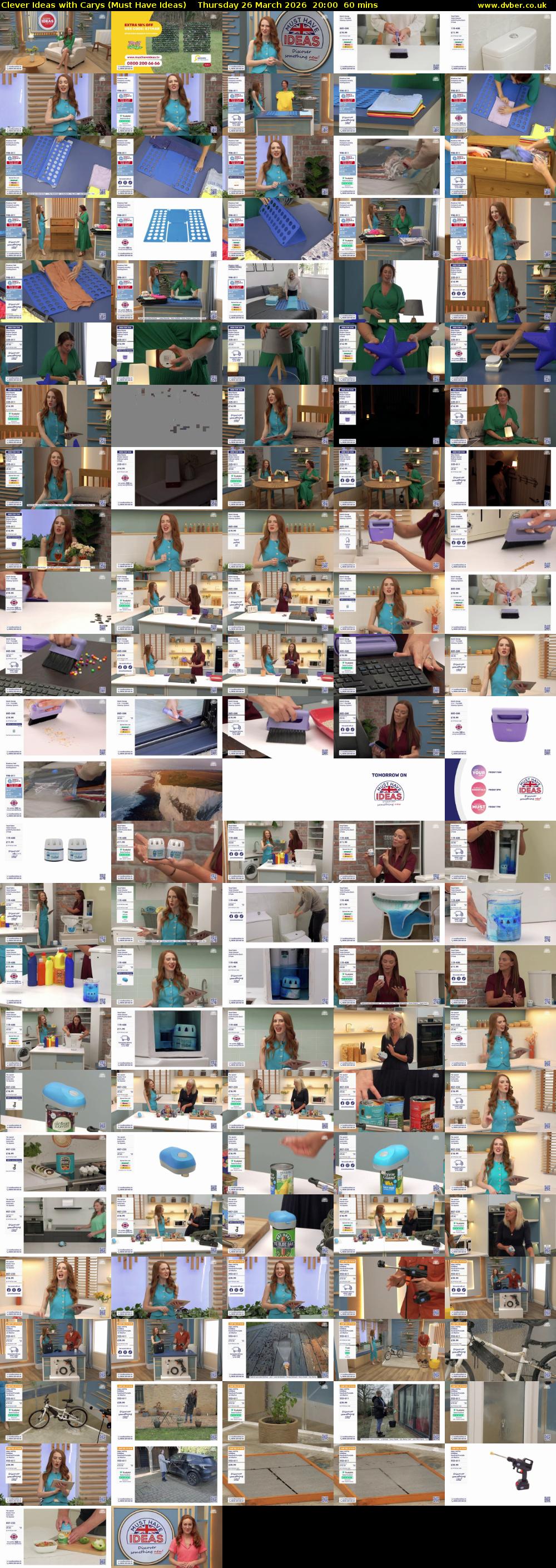 Clever Ideas with Carys (Must Have Ideas) Thursday 26 March 2026 20:00 - 21:00