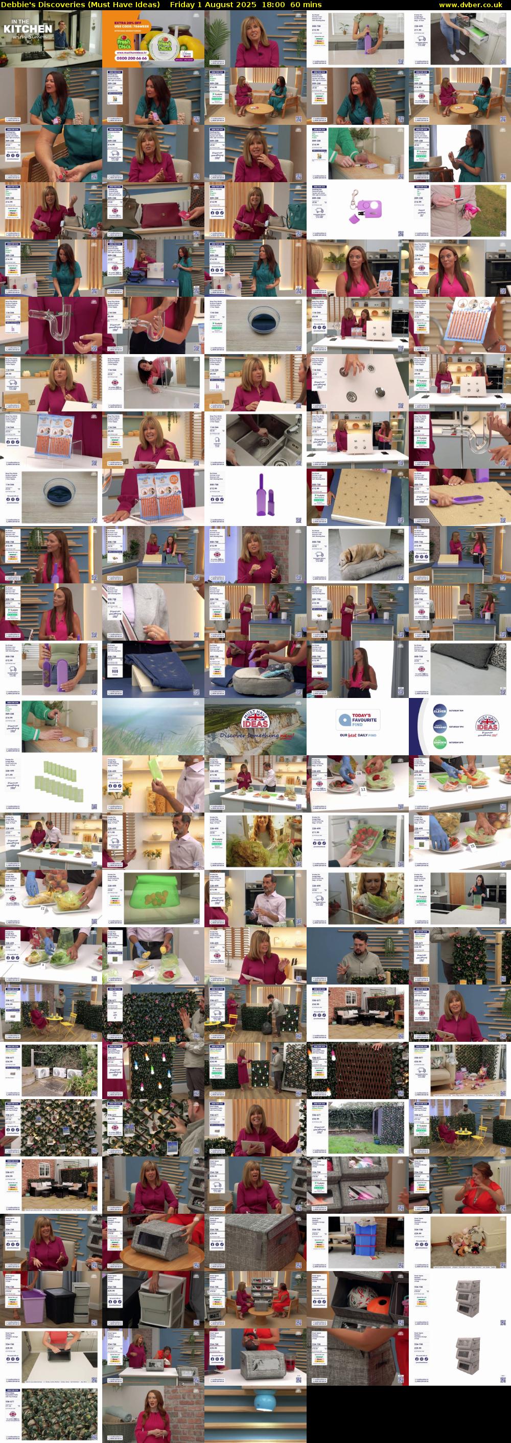 Debbie's Discoveries (Must Have Ideas) Friday 1 August 2025 18:00 - 19:00