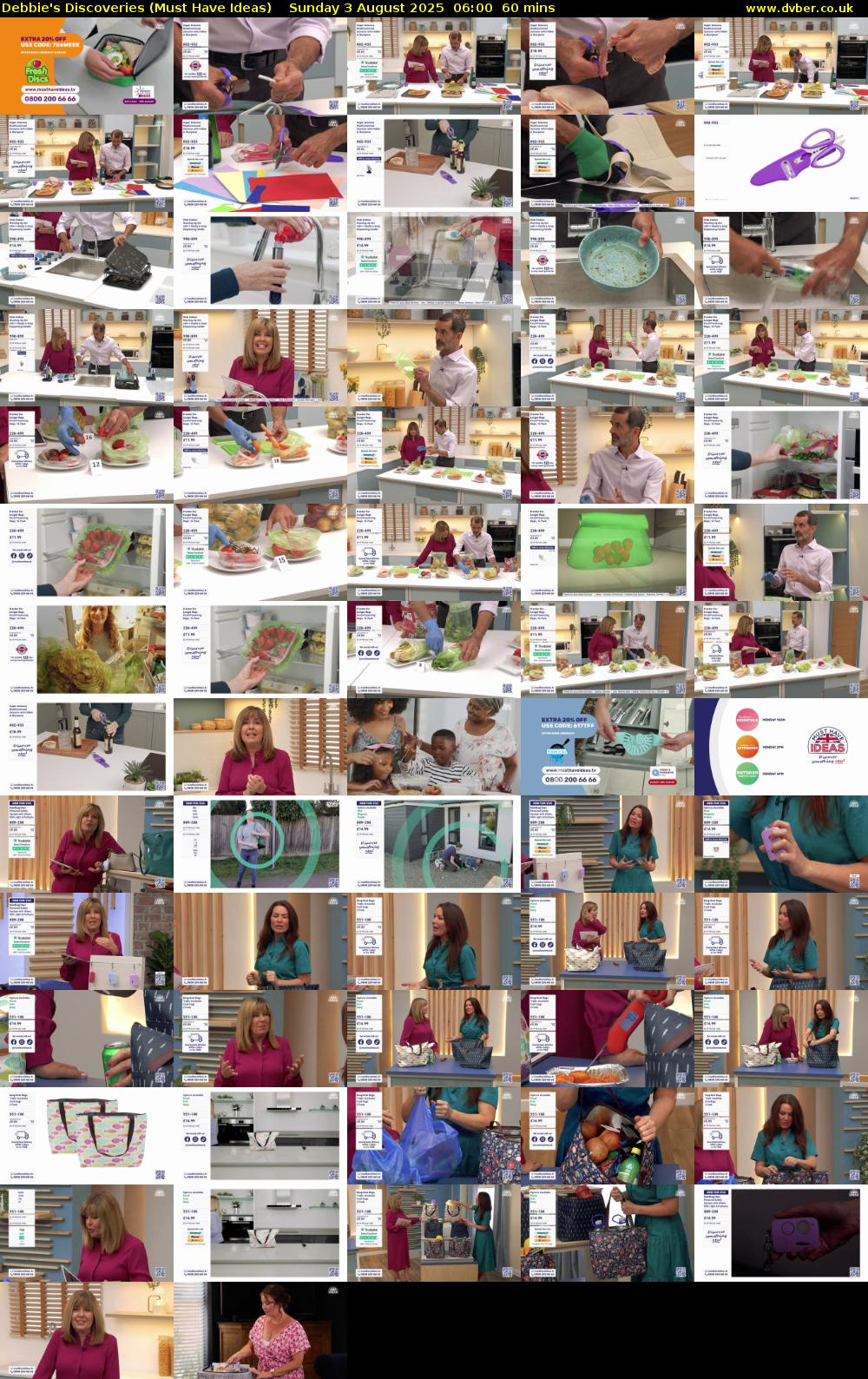 Debbie's Discoveries (Must Have Ideas) Sunday 3 August 2025 06:00 - 07:00