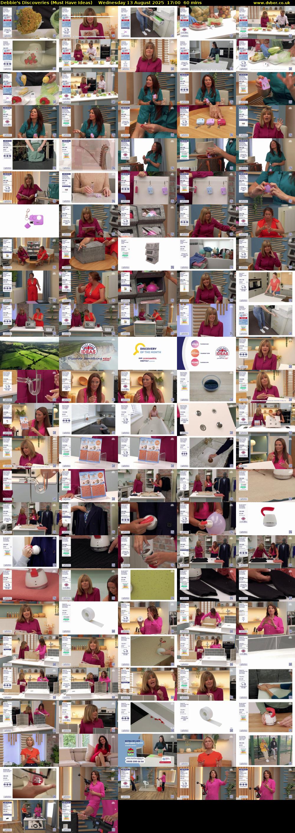 Debbie's Discoveries (Must Have Ideas) Wednesday 13 August 2025 17:00 - 18:00