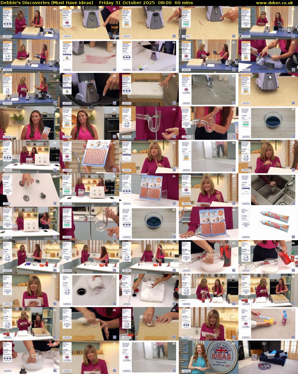 Debbie's Discoveries (Must Have Ideas) Friday 31 October 2025 08:00 - 09:00