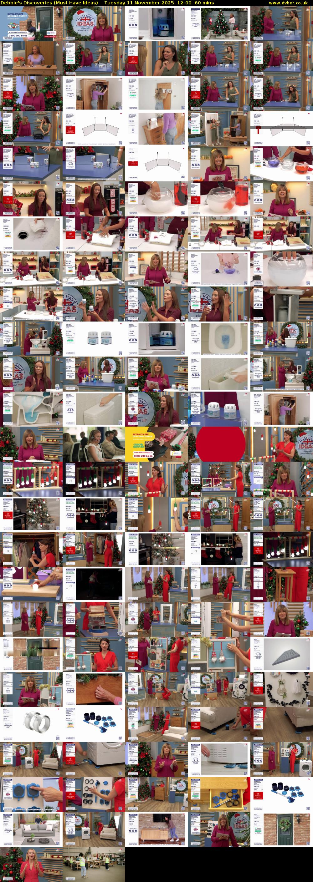 Debbie's Discoveries (Must Have Ideas) Tuesday 11 November 2025 12:00 - 13:00