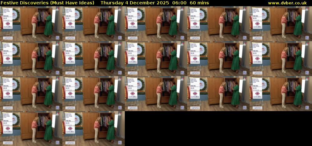 Festive Discoveries (Must Have Ideas) Thursday 4 December 2025 06:00 - 07:00