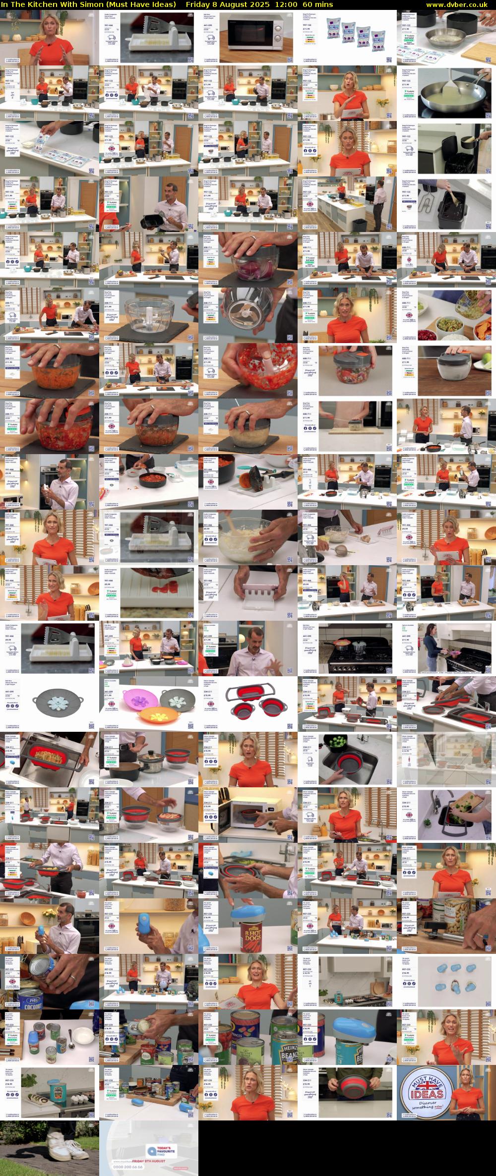 In The Kitchen With Simon (Must Have Ideas) Friday 8 August 2025 12:00 - 13:00