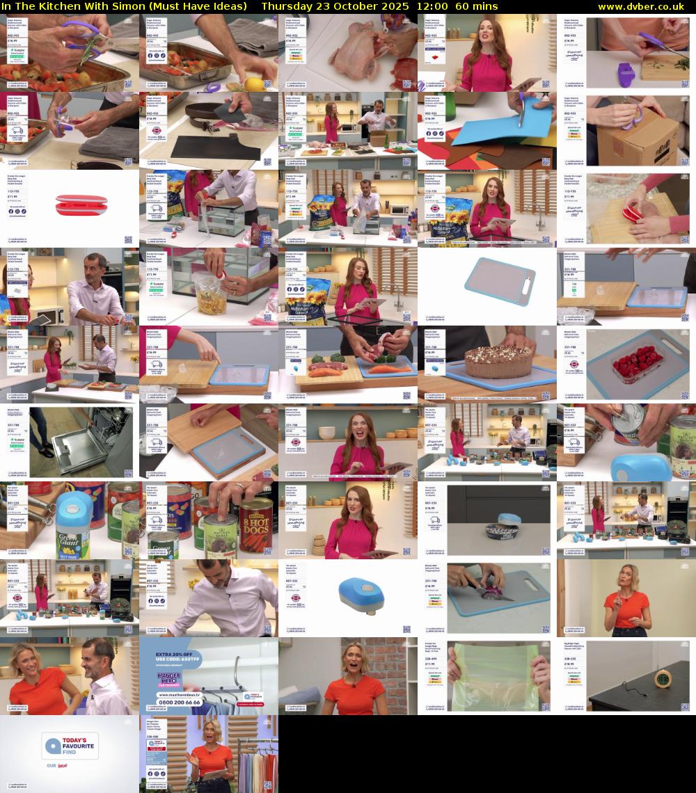 In The Kitchen With Simon (Must Have Ideas) Thursday 23 October 2025 12:00 - 13:00