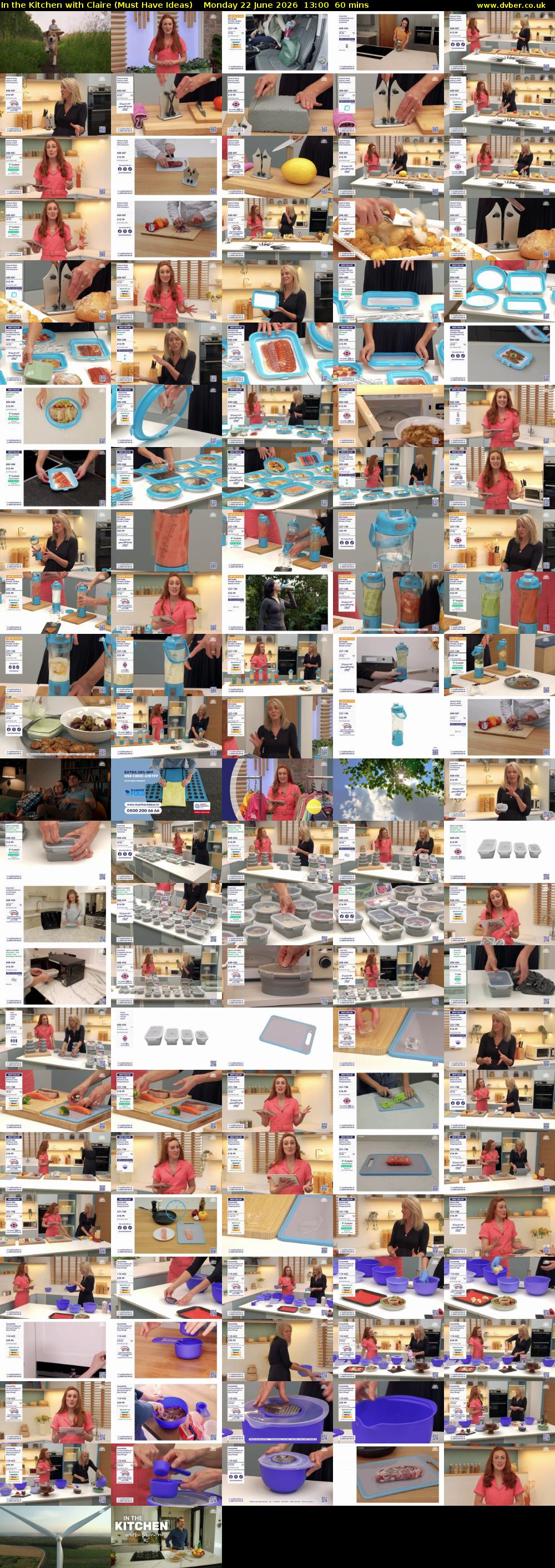 In the Kitchen with Claire (Must Have Ideas) Monday 22 June 2026 13:00 - 14:00