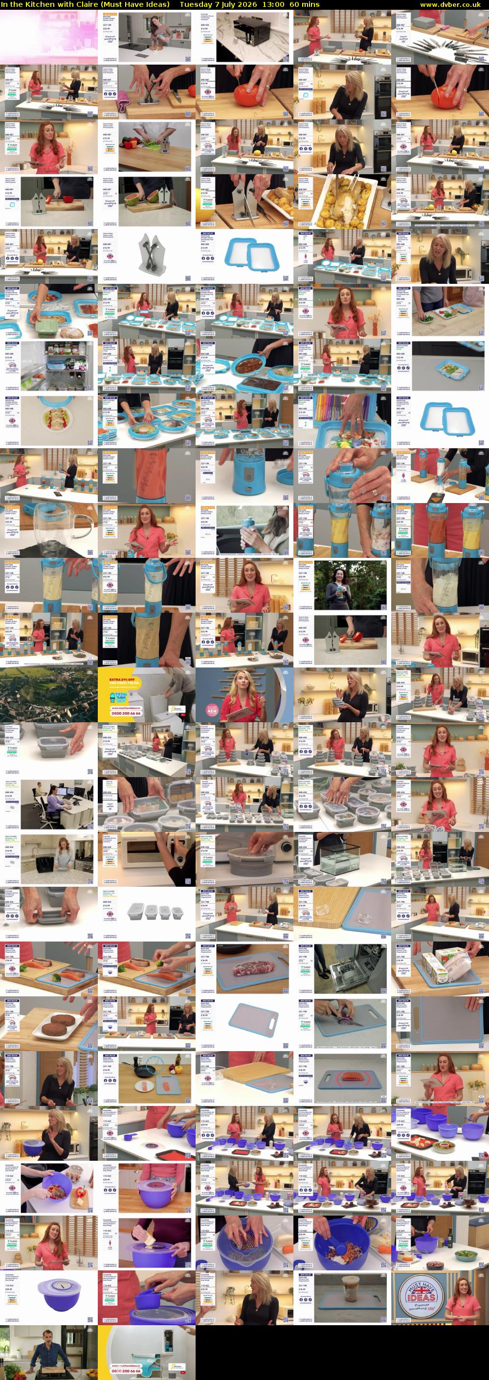 In the Kitchen with Claire (Must Have Ideas) Tuesday 7 July 2026 13:00 - 14:00