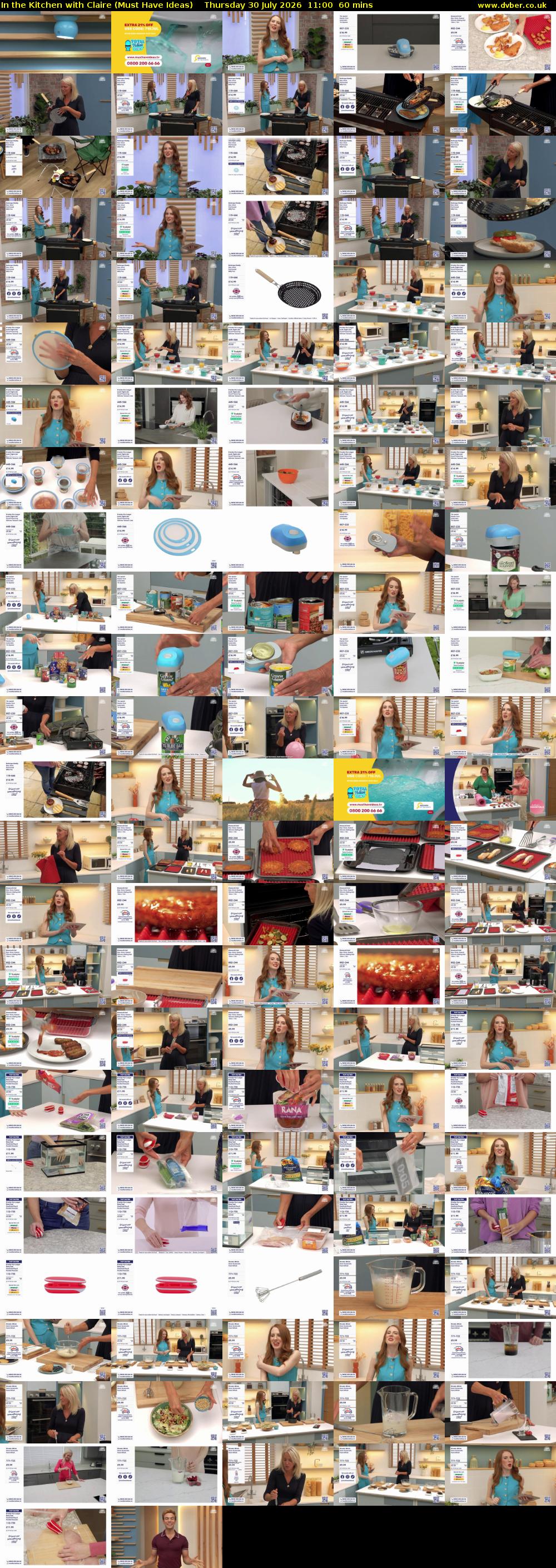 In the Kitchen with Claire (Must Have Ideas) Thursday 30 July 2026 11:00 - 12:00