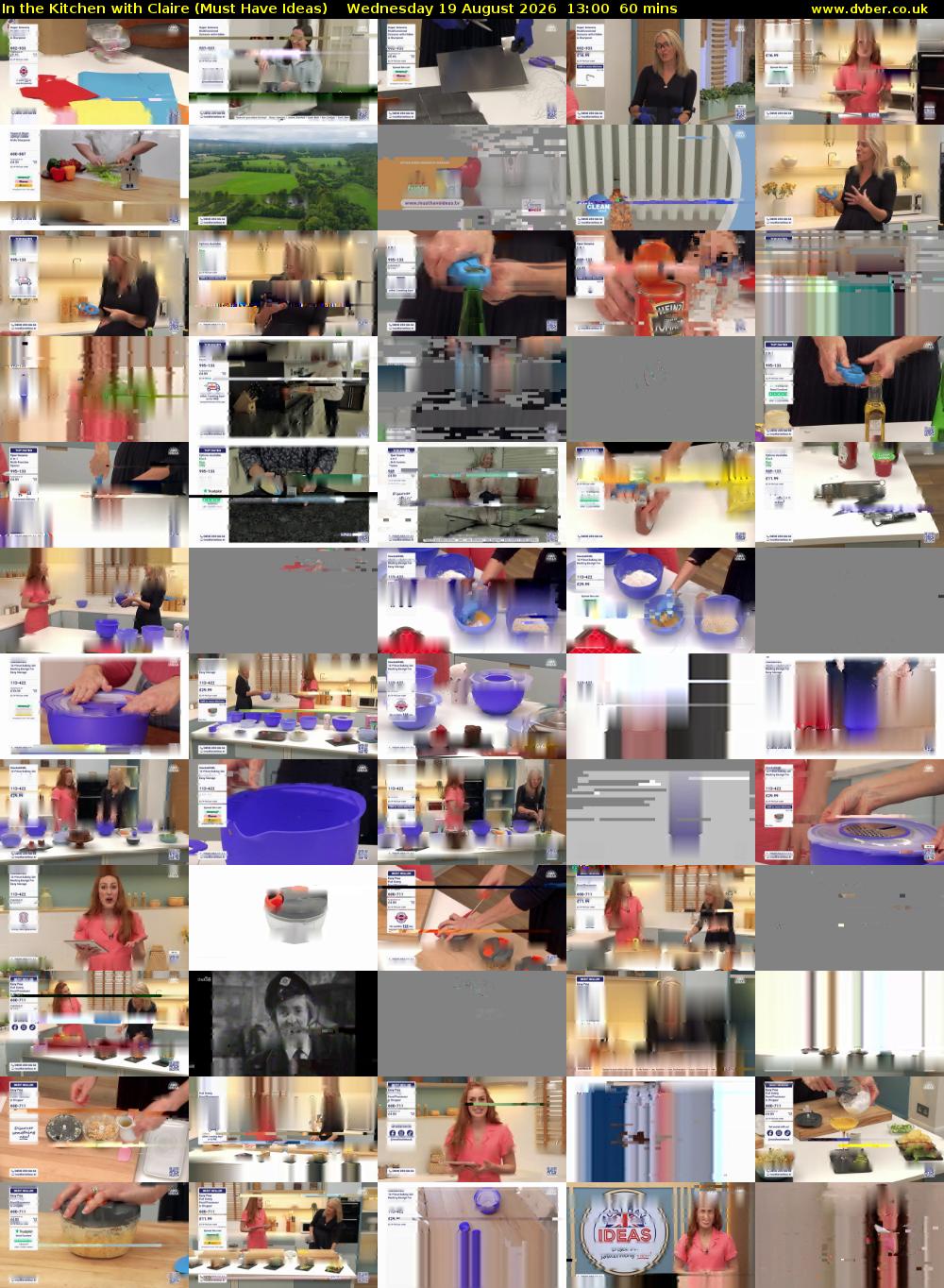 In the Kitchen with Claire (Must Have Ideas) Wednesday 19 August 2026 13:00 - 14:00
