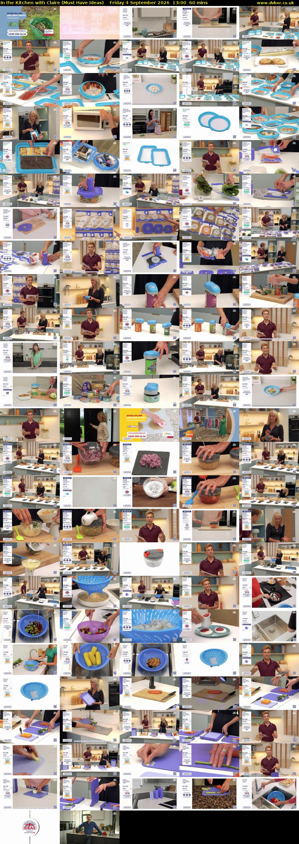In the Kitchen with Claire (Must Have Ideas) Friday 4 September 2026 13:00 - 14:00