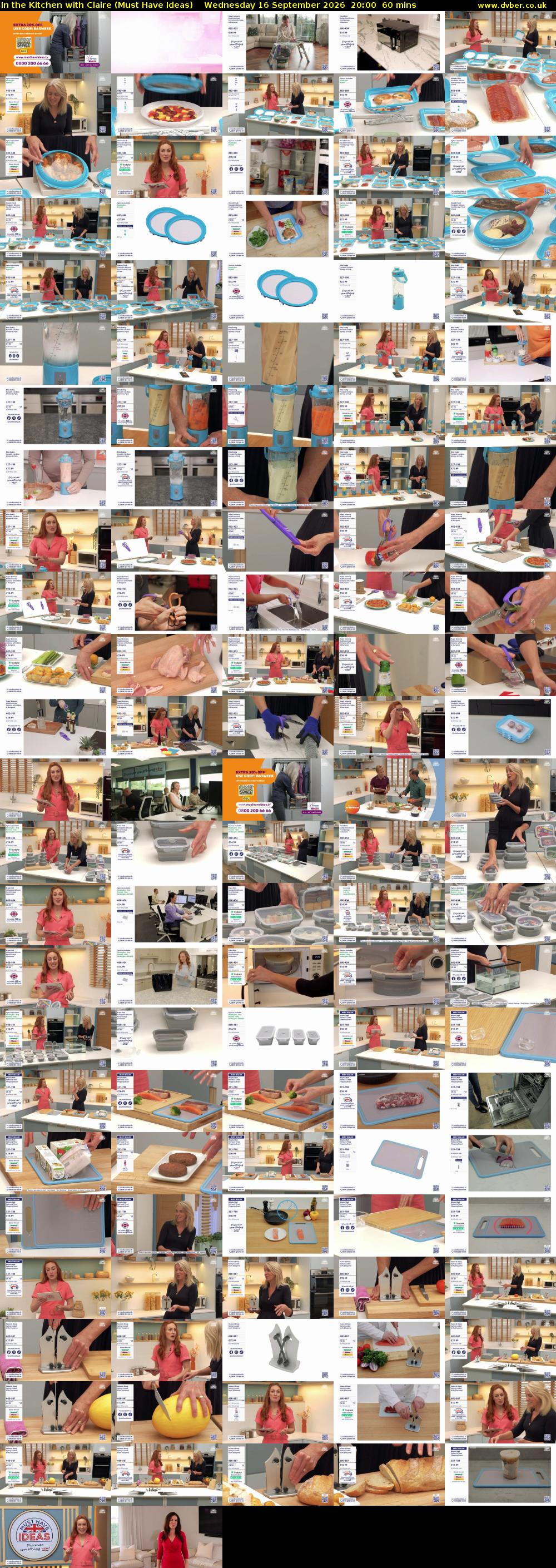 In the Kitchen with Claire (Must Have Ideas) Wednesday 16 September 2026 20:00 - 21:00
