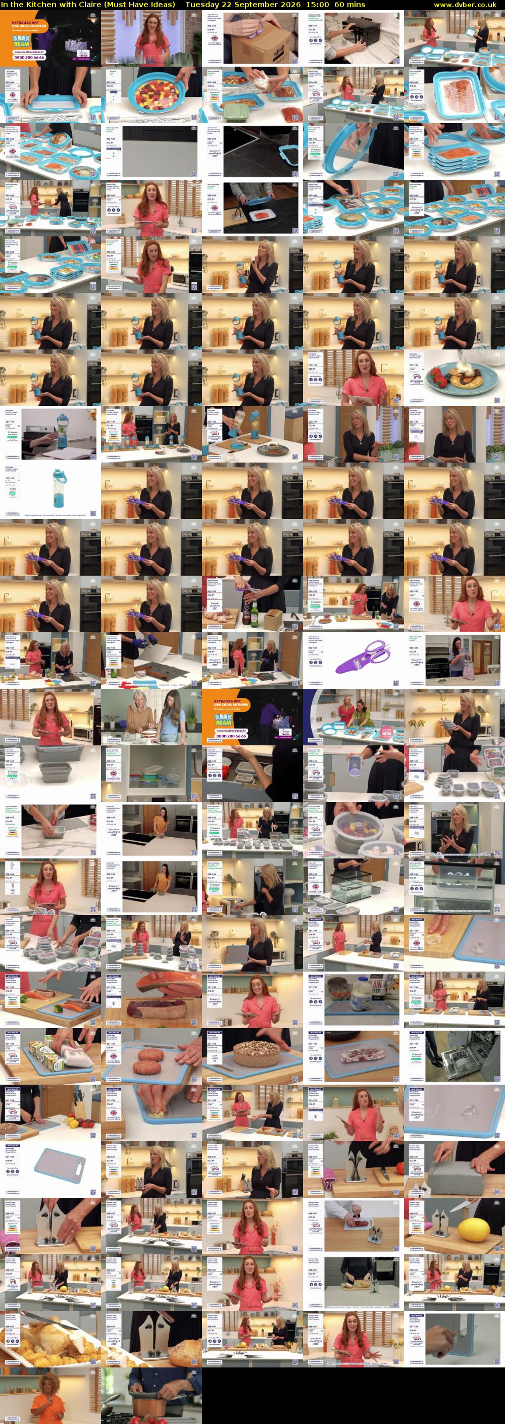 In the Kitchen with Claire (Must Have Ideas) Tuesday 22 September 2026 15:00 - 16:00