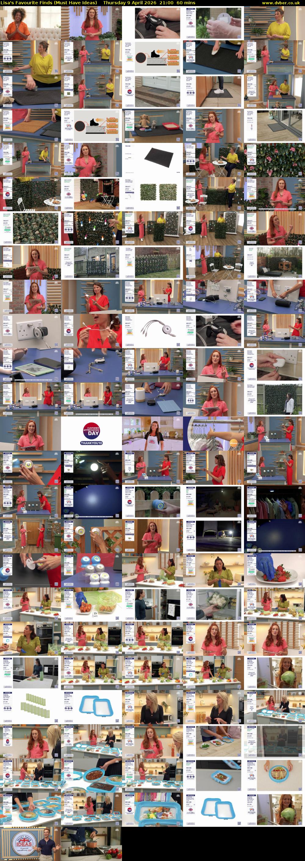 Lisa's Favourite Finds (Must Have Ideas) Thursday 9 April 2026 21:00 - 22:00