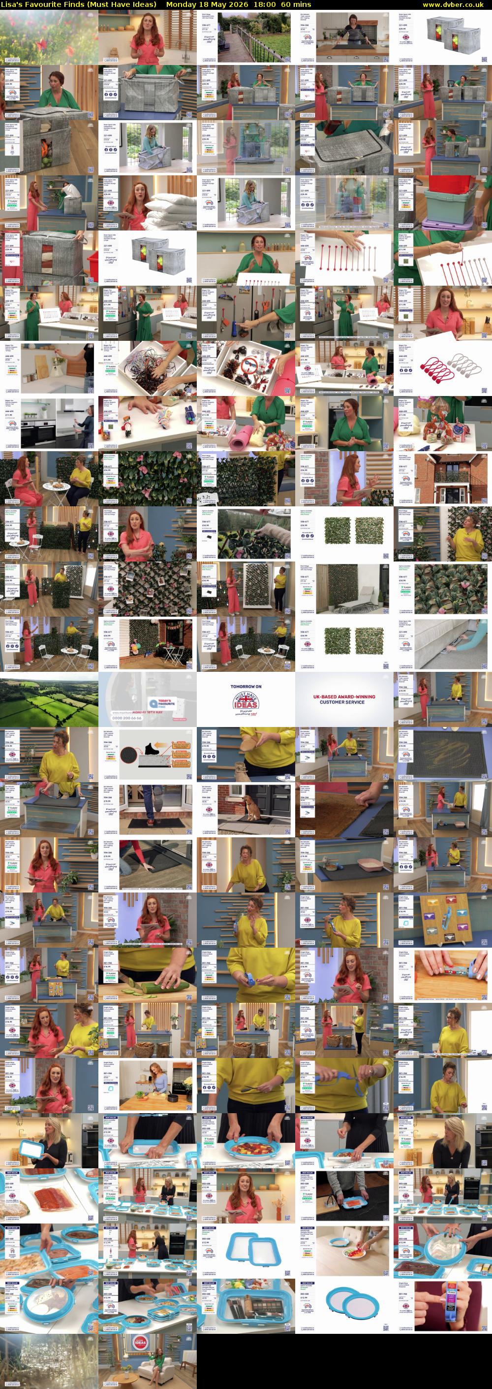 Lisa's Favourite Finds (Must Have Ideas) Monday 18 May 2026 18:00 - 19:00