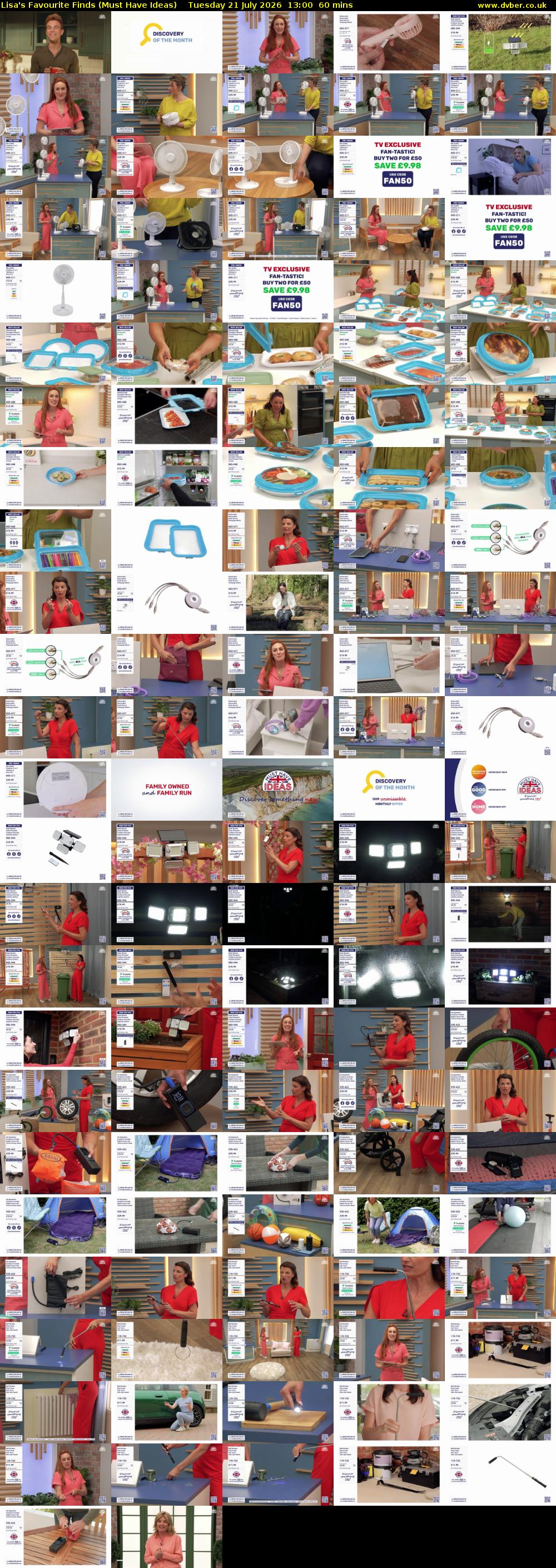 Lisa's Favourite Finds (Must Have Ideas) Tuesday 21 July 2026 13:00 - 14:00