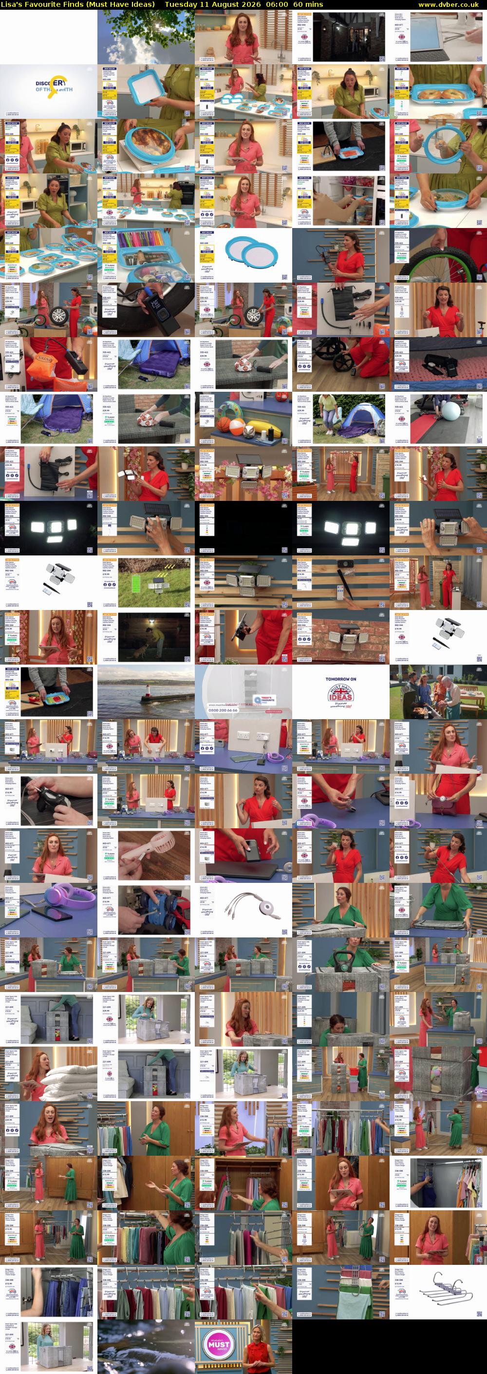 Lisa's Favourite Finds (Must Have Ideas) Tuesday 11 August 2026 06:00 - 07:00