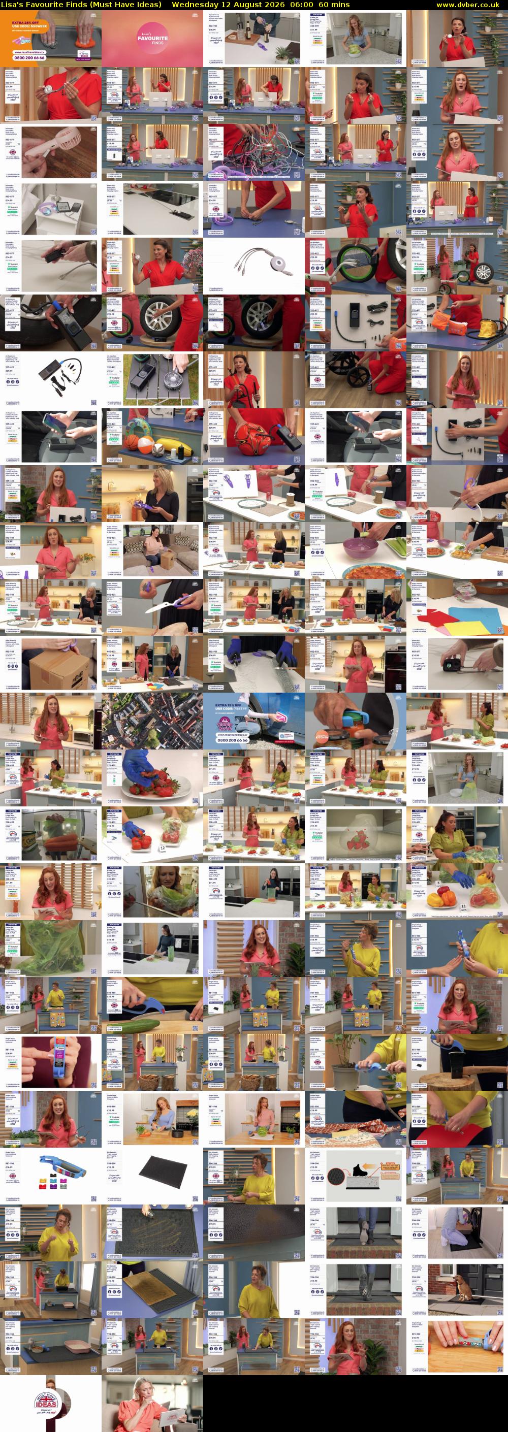 Lisa's Favourite Finds (Must Have Ideas) Wednesday 12 August 2026 06:00 - 07:00