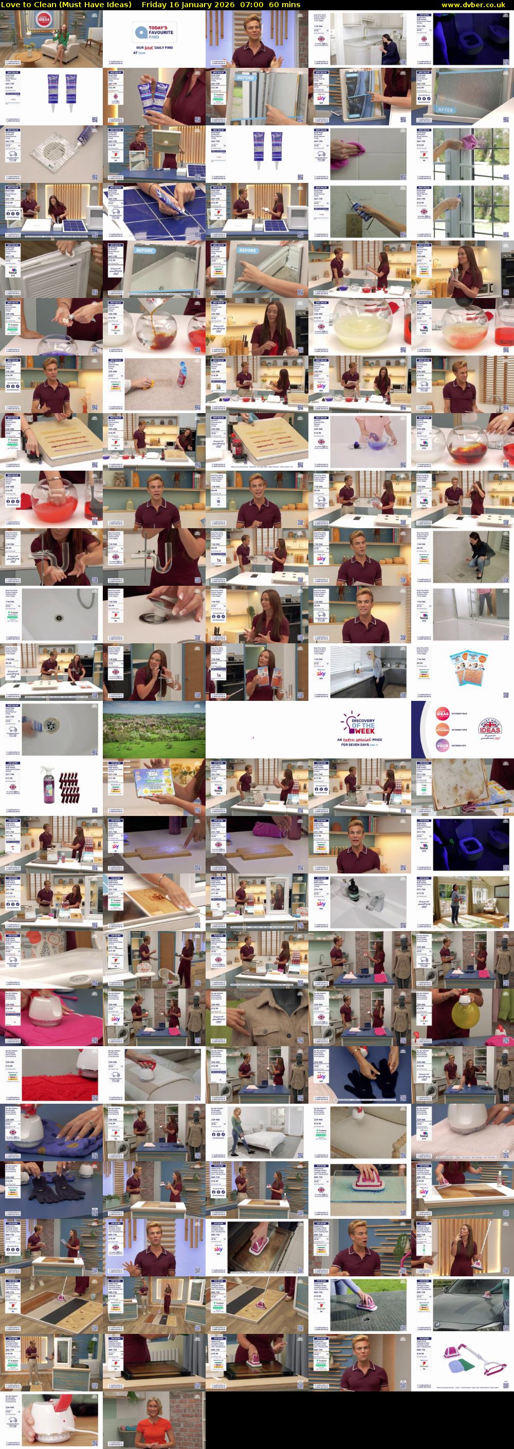 Love to Clean (Must Have Ideas) Friday 16 January 2026 07:00 - 08:00