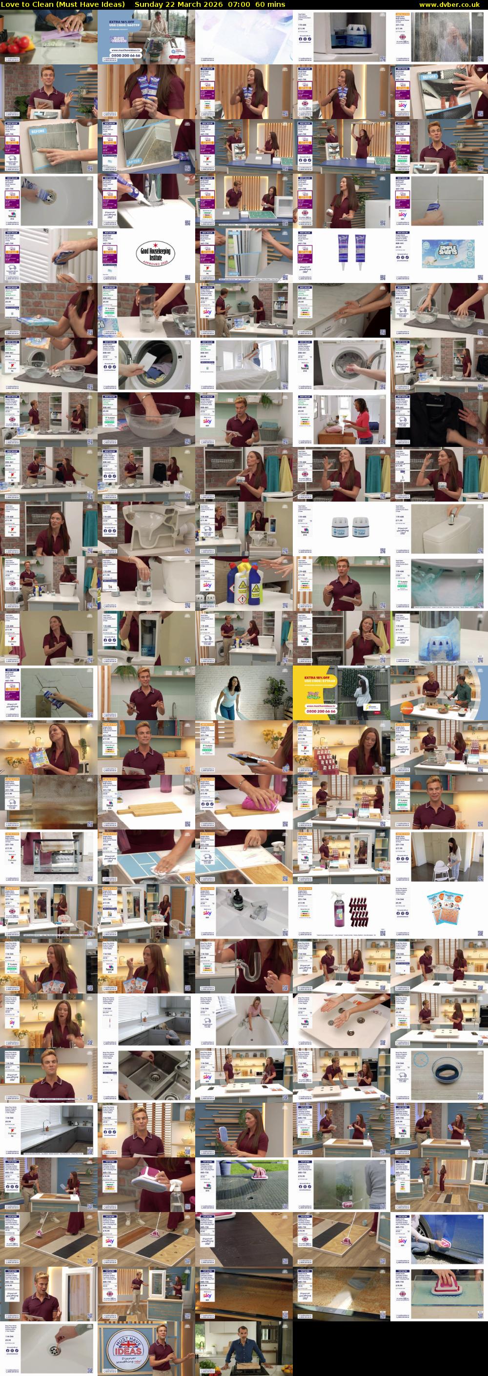 Love to Clean (Must Have Ideas) Sunday 22 March 2026 07:00 - 08:00