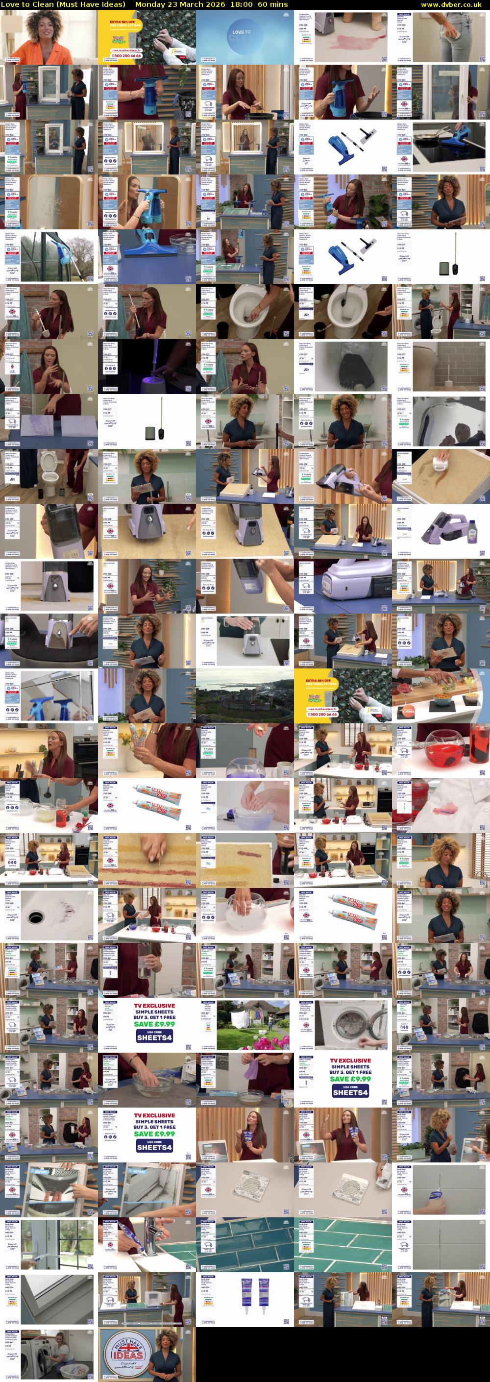 Love to Clean (Must Have Ideas) Monday 23 March 2026 18:00 - 19:00