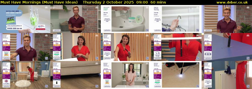 Must Have Mornings (Must Have Ideas) Thursday 2 October 2025 09:00 - 10:00
