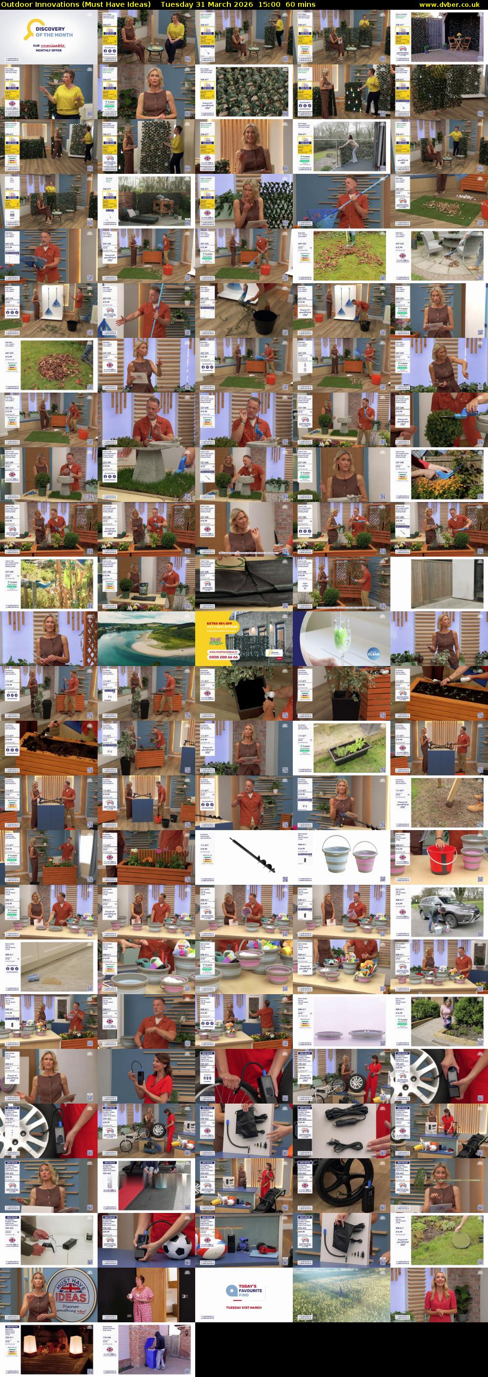 Outdoor Innovations (Must Have Ideas) Tuesday 31 March 2026 15:00 - 16:00