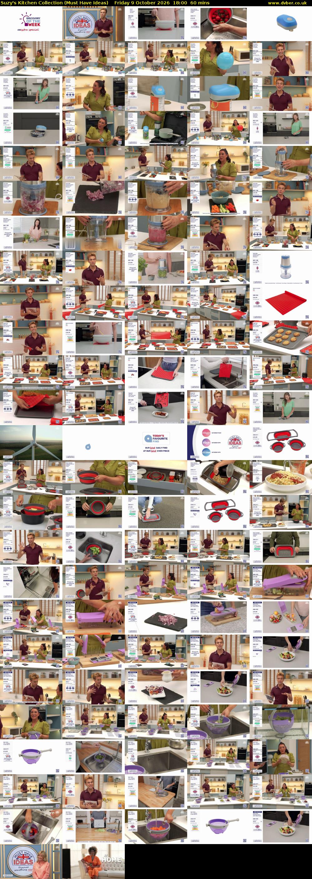 Suzy's Kitchen Collection (Must Have Ideas) Friday 9 October 2026 18:00 - 19:00