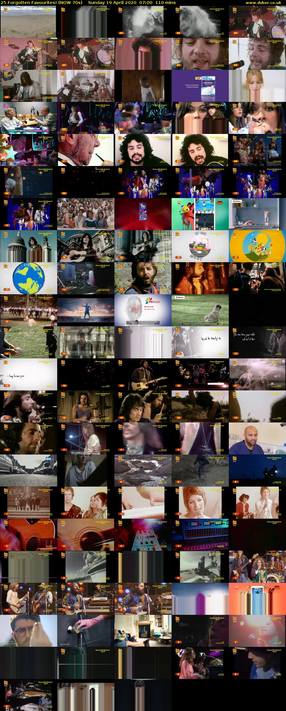 25 Forgotten Favourites! (NOW 70s) Sunday 19 April 2020 07:00 - 08:50