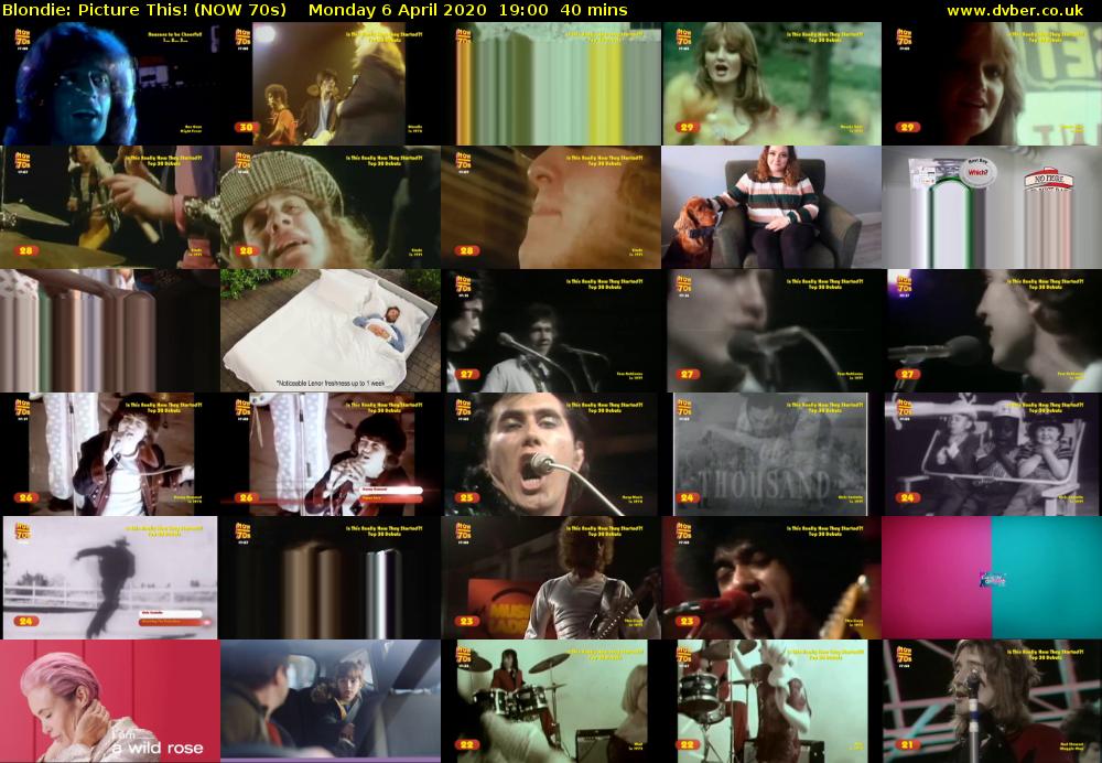 Blondie: Picture This! (NOW 70s) Monday 6 April 2020 19:00 - 19:40