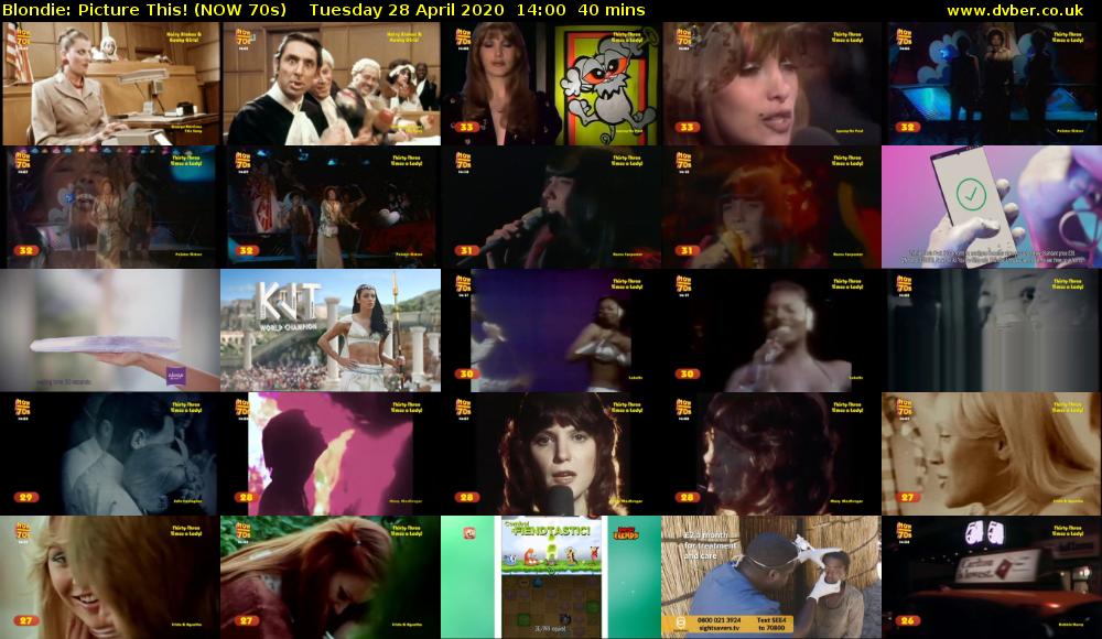 Blondie: Picture This! (NOW 70s) Tuesday 28 April 2020 14:00 - 14:40