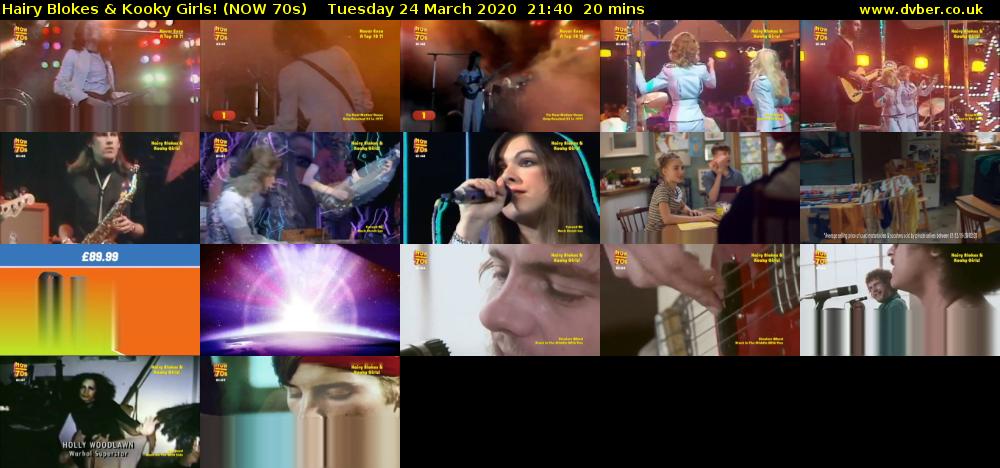 Hairy Blokes & Kooky Girls! (NOW 70s) Tuesday 24 March 2020 21:40 - 22:00