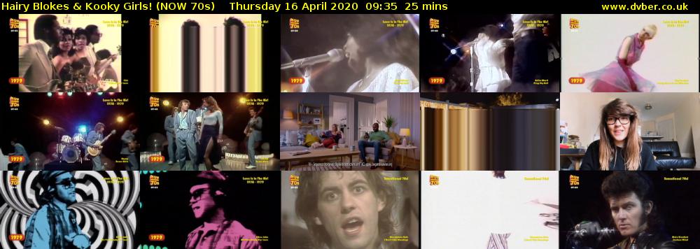 Hairy Blokes & Kooky Girls! (NOW 70s) Thursday 16 April 2020 09:35 - 10:00