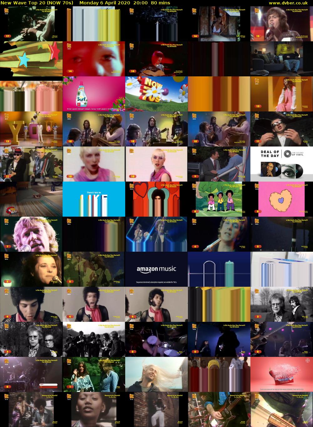 New Wave Top 20 (NOW 70s) Monday 6 April 2020 20:00 - 21:20
