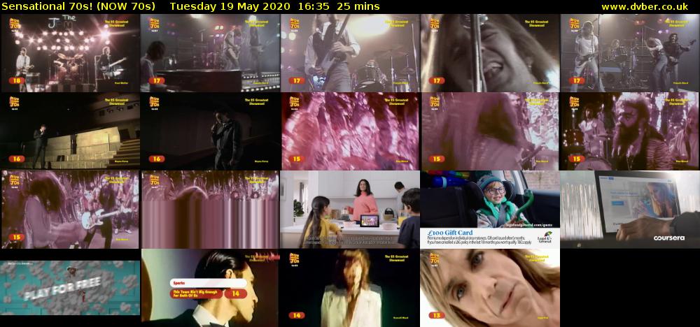 Sensational 70s! (NOW 70s) Tuesday 19 May 2020 16:35 - 17:00