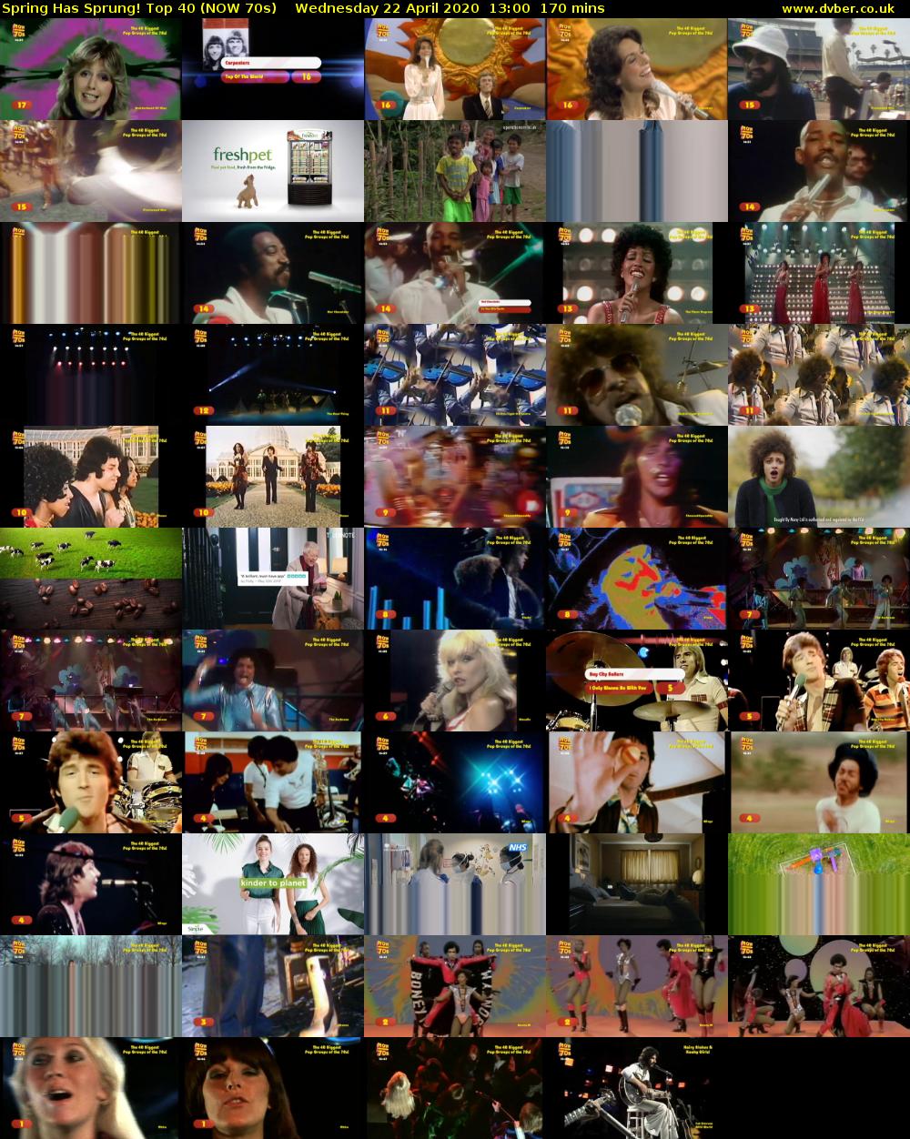 Spring Has Sprung! Top 40 (NOW 70s) Wednesday 22 April 2020 13:00 - 15:50