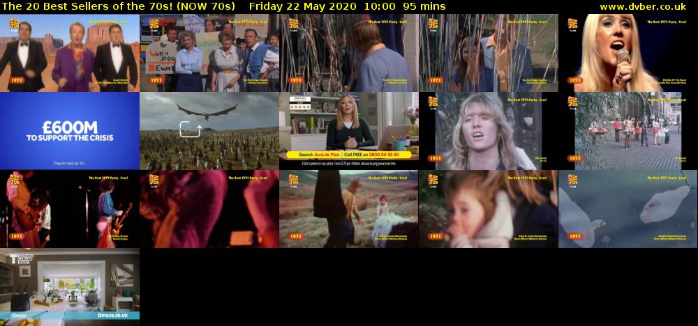 The 20 Best Sellers of the 70s! (NOW 70s) Friday 22 May 2020 10:00 - 11:35