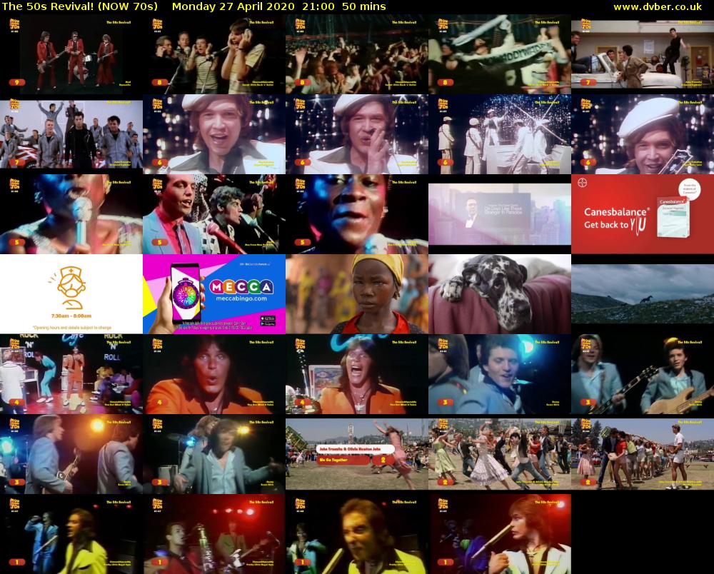 The 50s Revival! (NOW 70s) Monday 27 April 2020 21:00 - 21:50