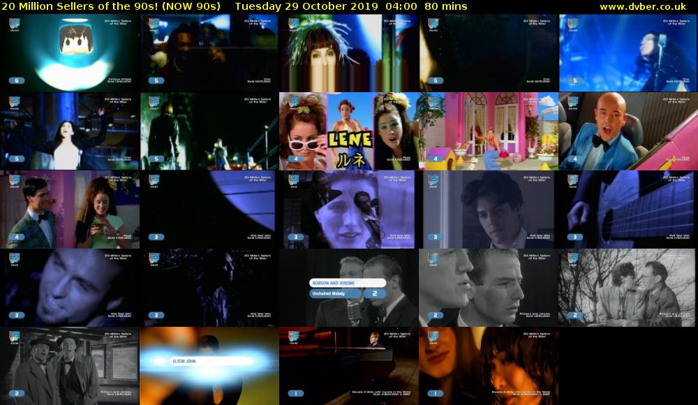 20 Million Sellers of the 90s! (NOW 90s) Tuesday 29 October 2019 04:00 - 05:20