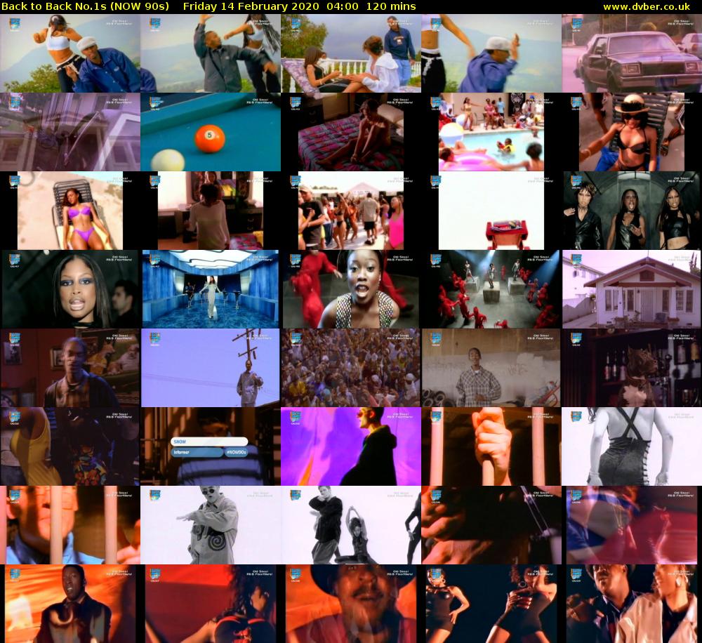 Back to Back No.1s (NOW 90s) Friday 14 February 2020 04:00 - 06:00