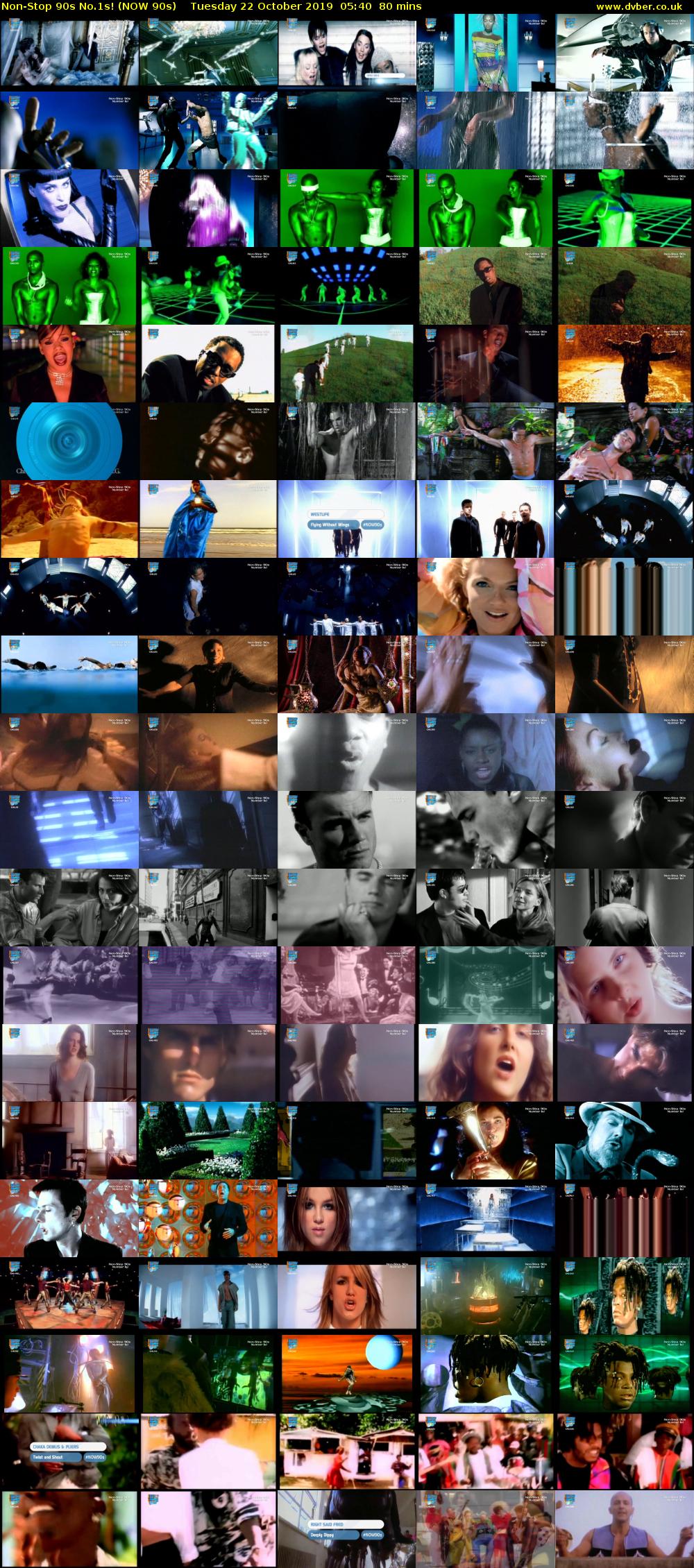 Non-Stop 90s No.1s! (NOW 90s) Tuesday 22 October 2019 05:40 - 07:00